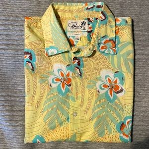 Bonobos Riviera Short Sleeve Shirt - Yellow/Floral Jungle
